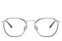 BS0406-0049_Grey_Rectangular_Metal_Glasses_front
