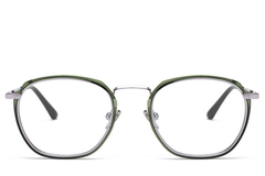 BS0406-0051_Green_Rectangular_Metal_Glasses_front