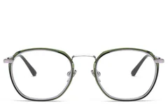 BS0406-0051_Green_Rectangular_Metal_Glasses_front