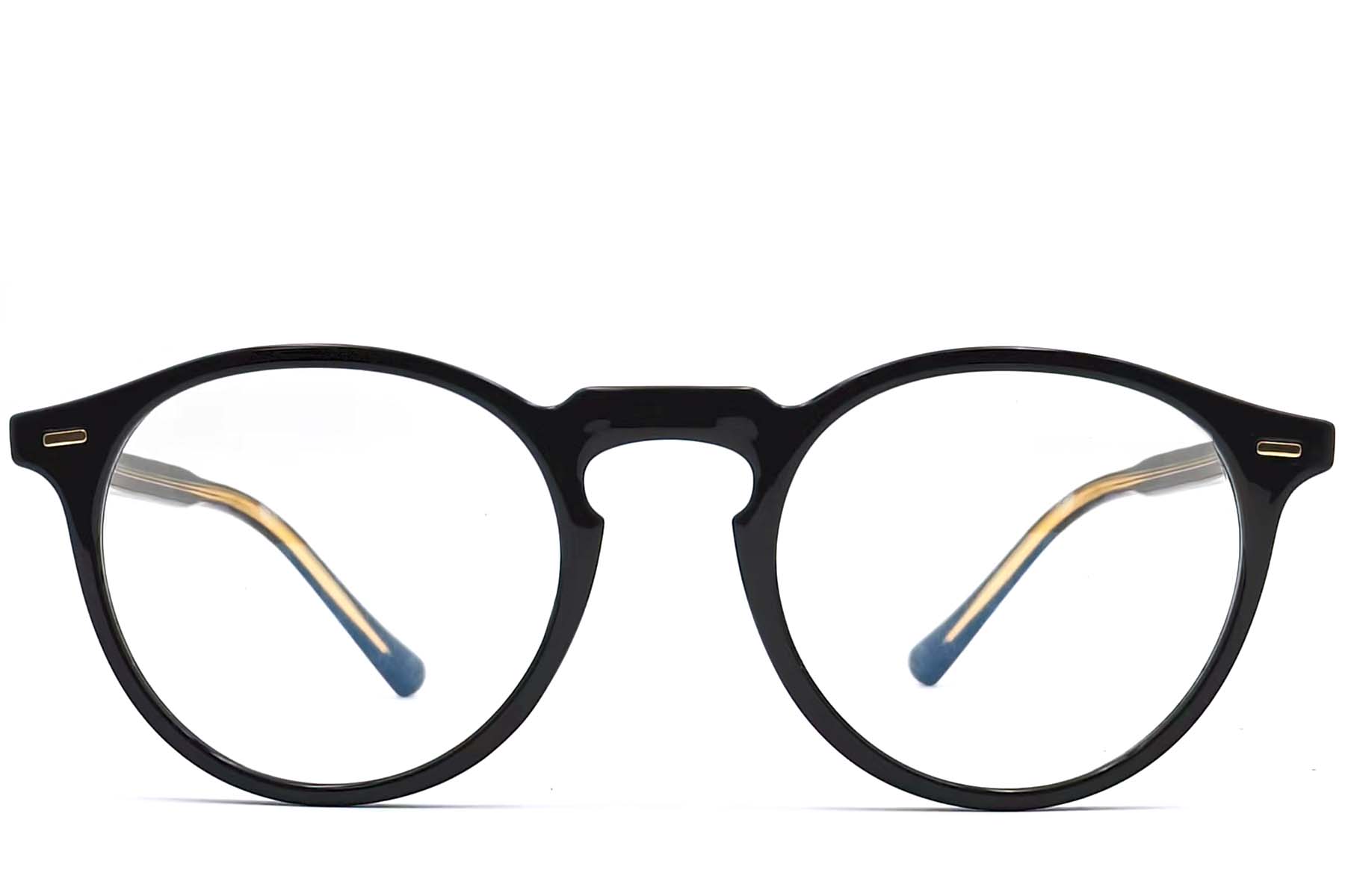 BS0406-0054_Black_Oval_TR90_Glasses_front