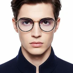 BS0406-0055_Black_Geometric_Metal_Glasses_