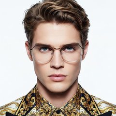BS0406-0056_Brown_Geometric_Metal_Glasses_model