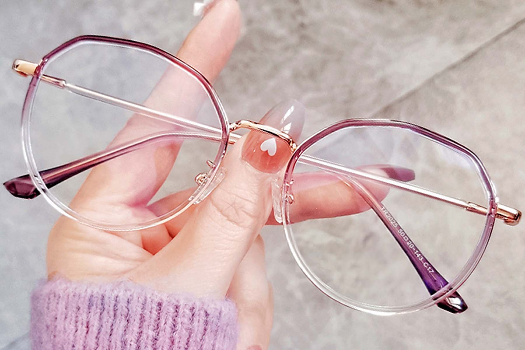 BS0406-0057_Purple_Geometric_Metal_Glasses_front