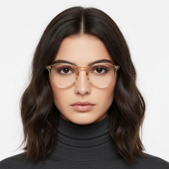 Oval Brown TR90 Glasses #BS0406-0058