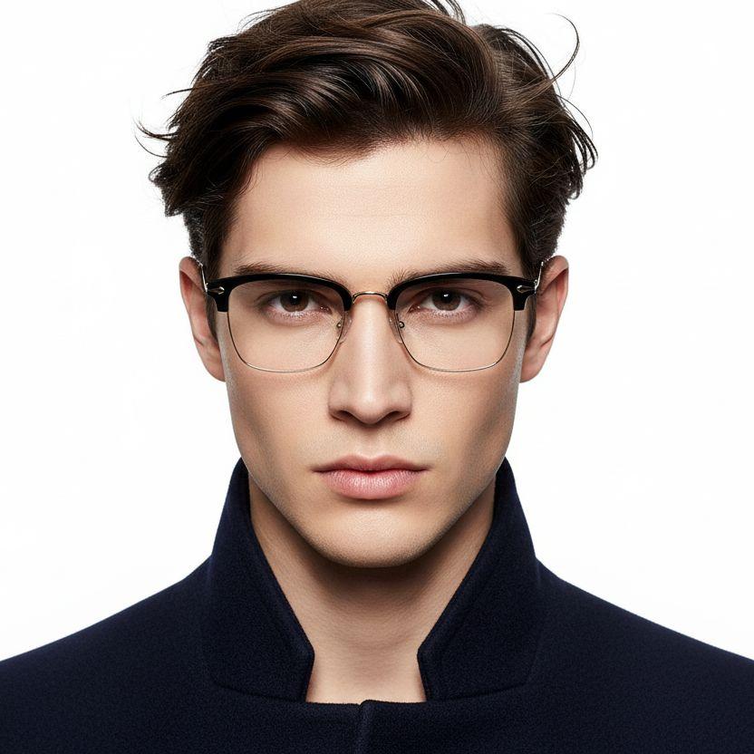 bs0406-0068_golden_semi-rimless_titanium_glasses_model