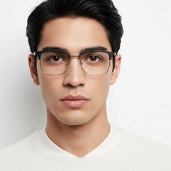 Lunettes TR90 noires semi-cerclées #BS0406-0081