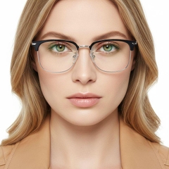 Semi-rimless Black TR90 Glasses #BS0406-0084