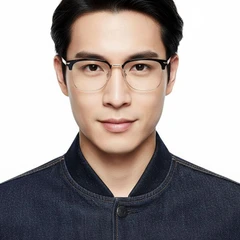 Semi-rimless Golden TR90 Glasses #BS0406-0085