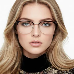 BS0406-0088_Tortoiseshell_Semi-rimless_TR90_Glasses_model