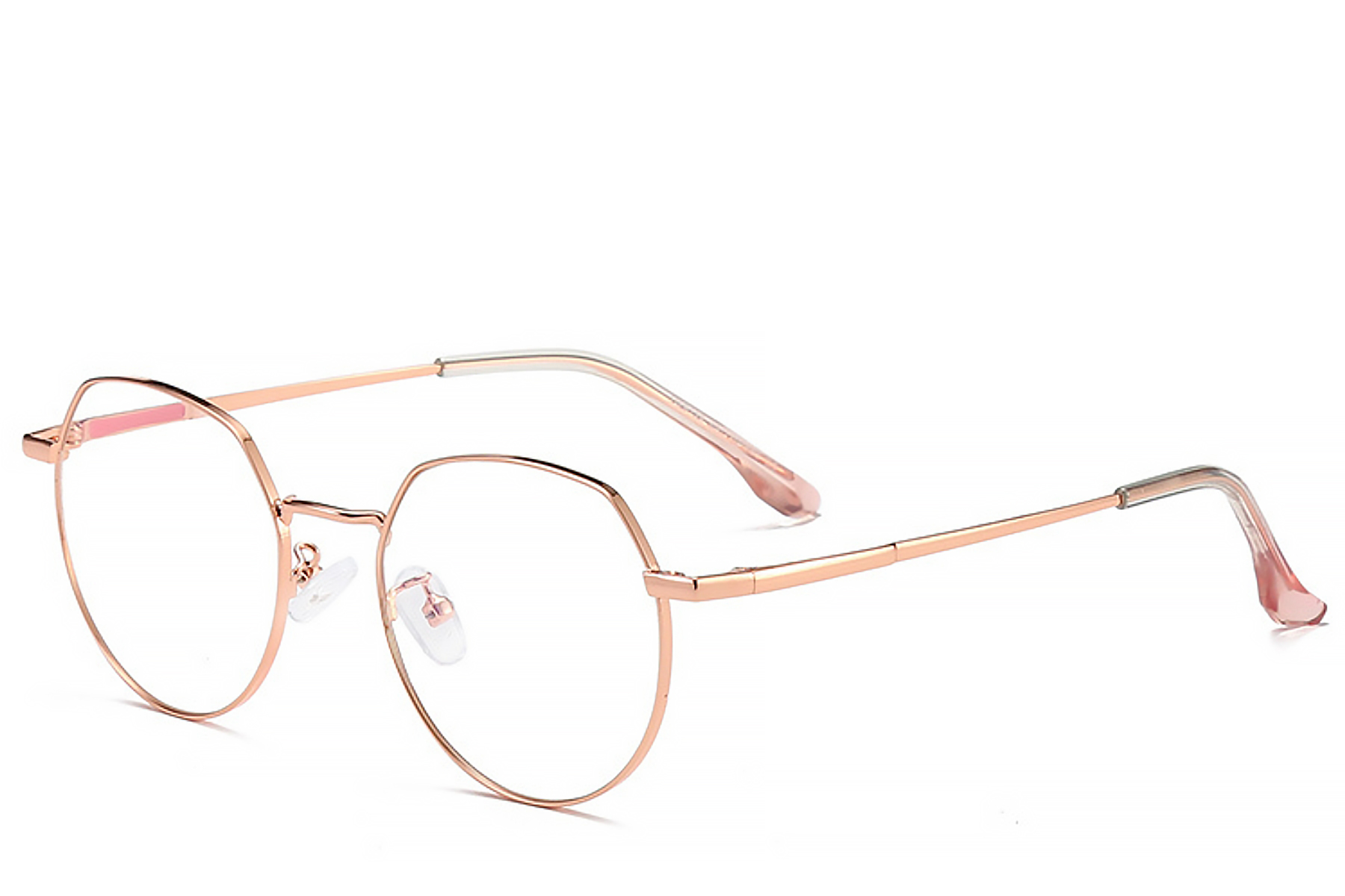 Geometric Pink Metal Glasses #BS0406-0091