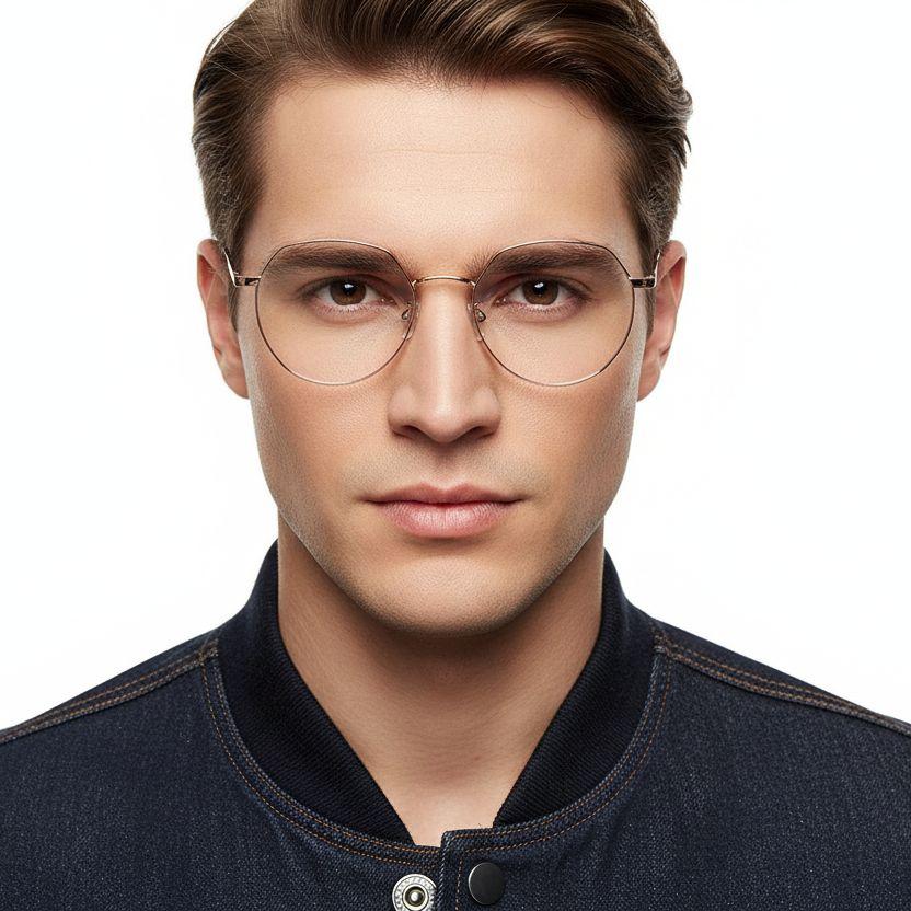 Geometric Pink Metal Glasses #BS0406-0091