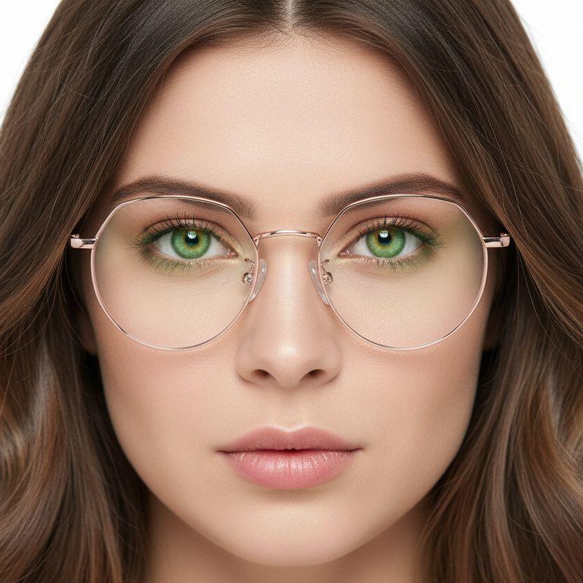 BS0406-0091_Pink_Geometric_Metal_Glasses_model