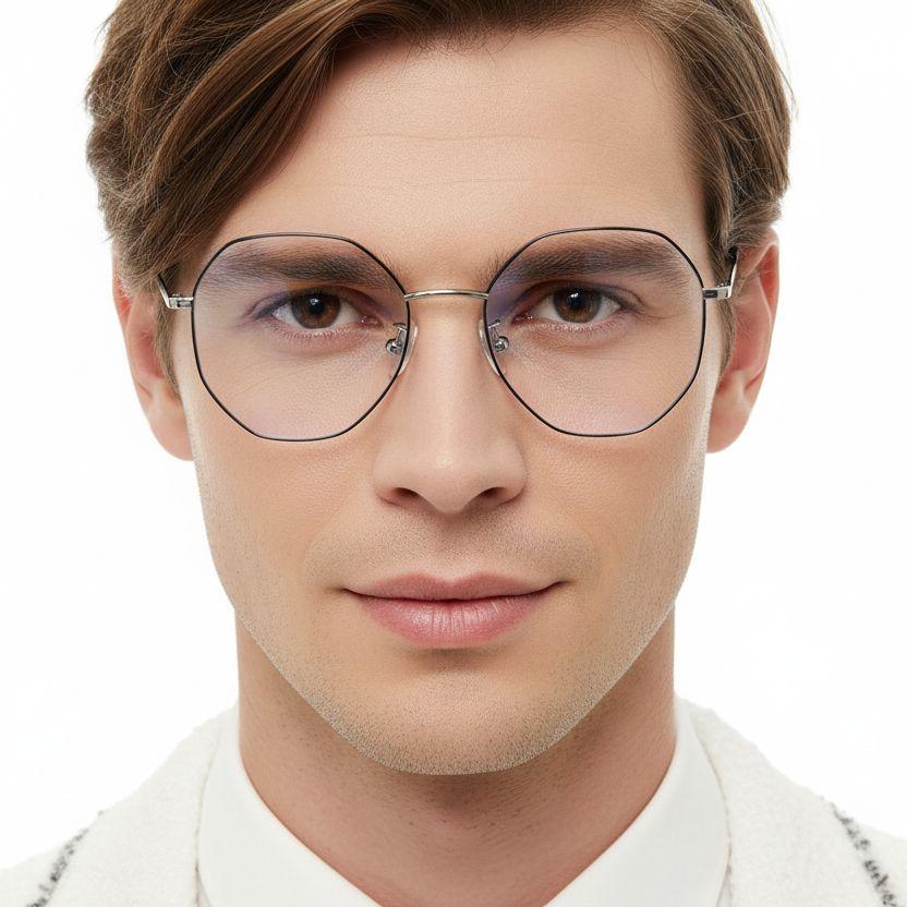 Geometric Silver Metal Glasses #BS0406-0099