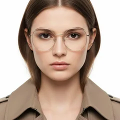 BS0406-0101_Golden_Geometric_Metal_Glasses_model