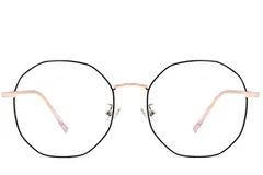 BS0406-0104_Black_Geometric_Metal_Glasses_front