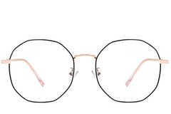 BS0406-0104_Black_Geometric_Metal_Glasses_front