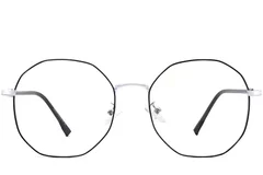BS0406-0105_Silver_Geometric_Metal_Glasses_front