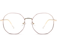 BS0406-0106_Brown_Geometric_Metal_Glasses_front