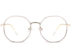 BS0406-0106_Brown_Geometric_Metal_Glasses_front