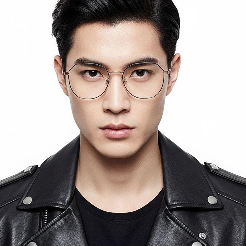 bs0406-0108_golden_geometric_metal_glasses_model