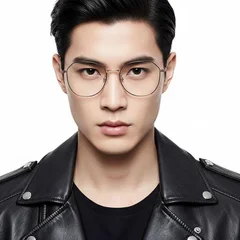 bs0406-0108_golden_geometric_metal_glasses_model