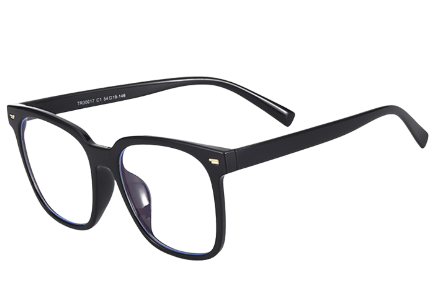 Lunettes rectangulaires noires TR90 #BS0406-0110