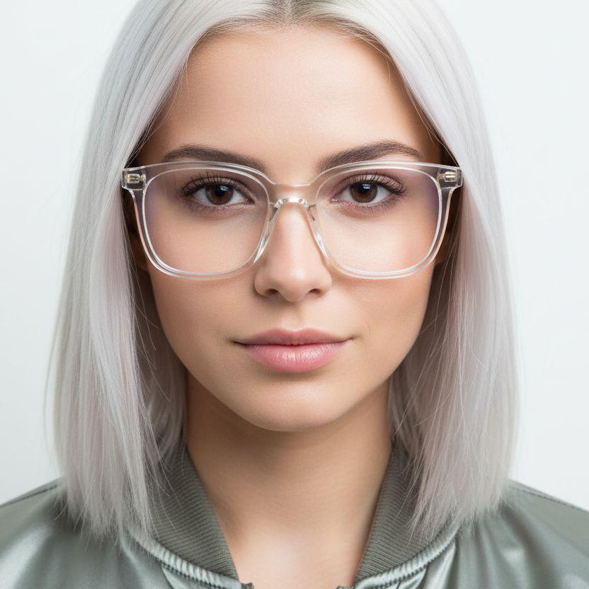 Rectangular Transparent TR90 Glasses #BS0406-0111