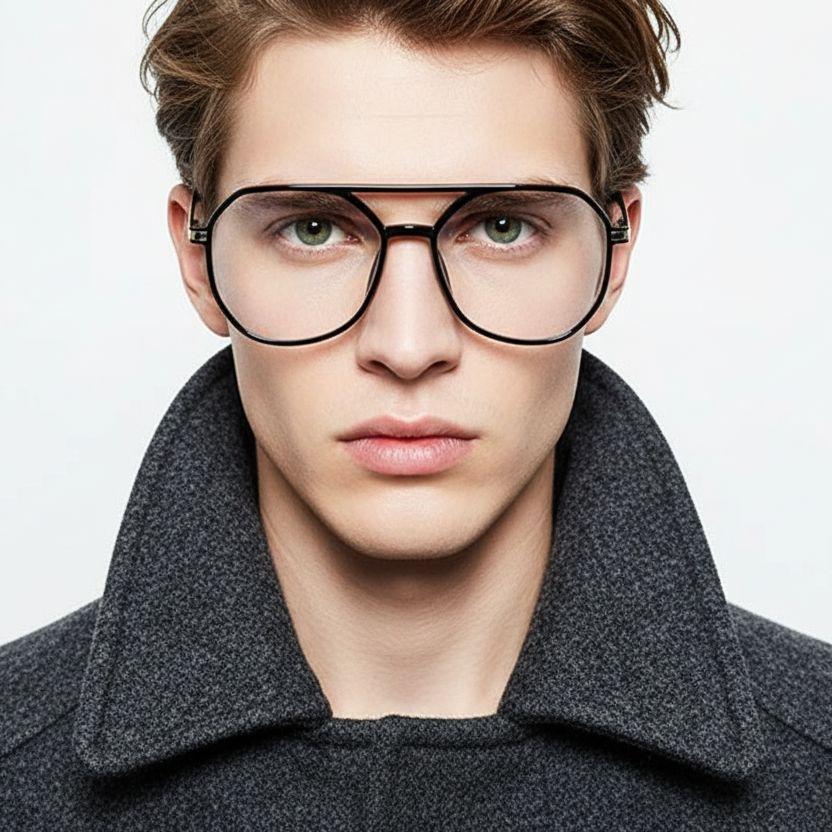 Aviator Black TR90 Glasses #BS0406-0116