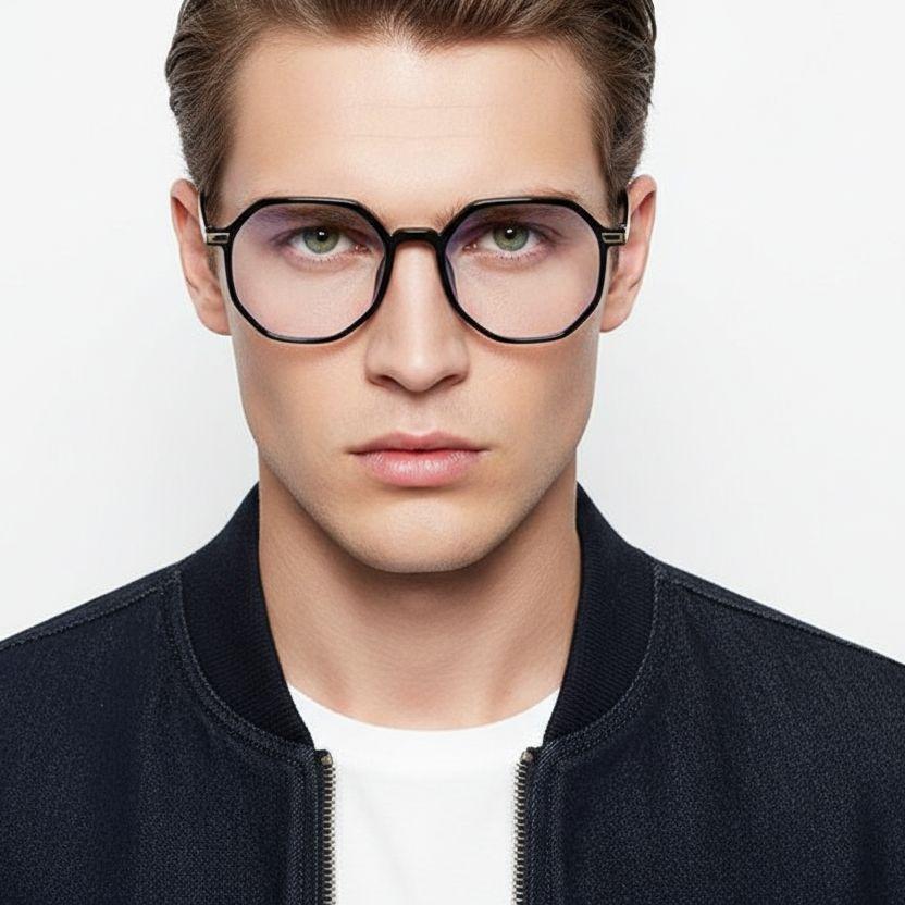 Geometric Black TR90 Glasses #BS0406-0119