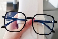 BS0406-0121_Black_Rectangular_TR90_Glasses_front