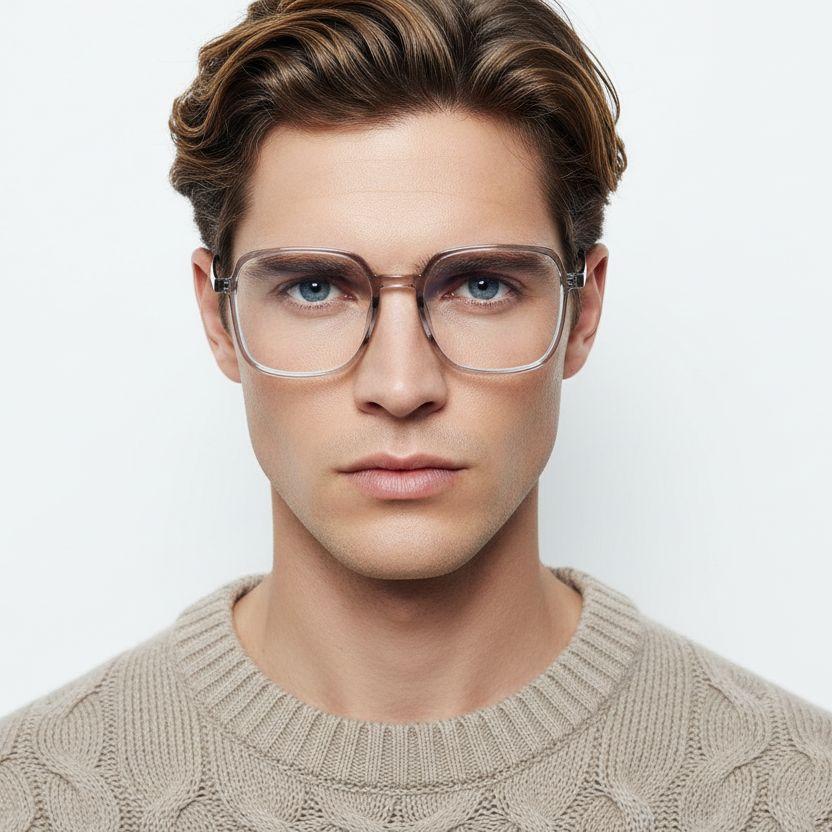 Rectangular Grey TR90 Glasses #BS0406-0122