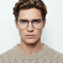 Gafas rectangulares grises TR90 #BS0406-0122