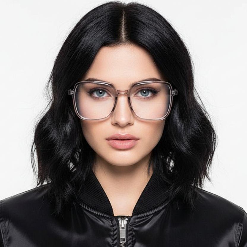 Rectangular Grey TR90 Glasses #BS0406-0122