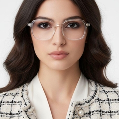 Rectangular Transparent TR90 Glasses #BS0406-0124