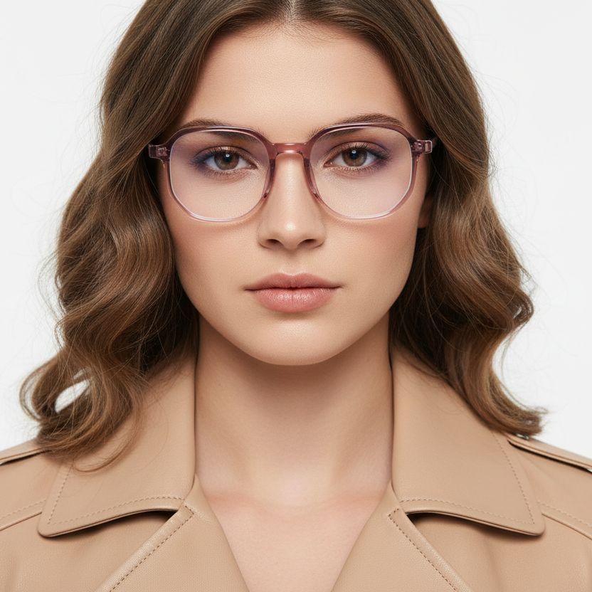 Geometric Purple TR90 Glasses #BS0406-0129