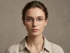 BS0406-0130_Black_Semi-rimless_Metal_Glasses-tryon_female
