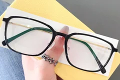 BS0406-0136_Golden_Rectangular_TR90_Glasses_front