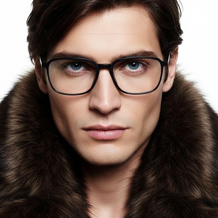 Gafas rectangulares negras TR90 #BS0406-0137