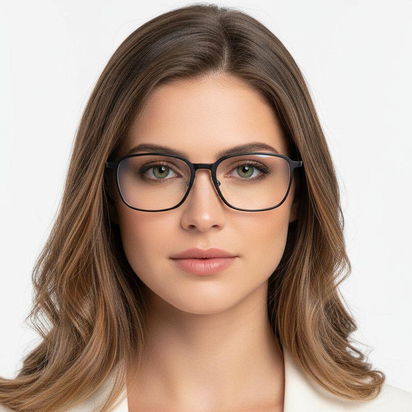 Gafas rectangulares negras TR90 #BS0406-0137