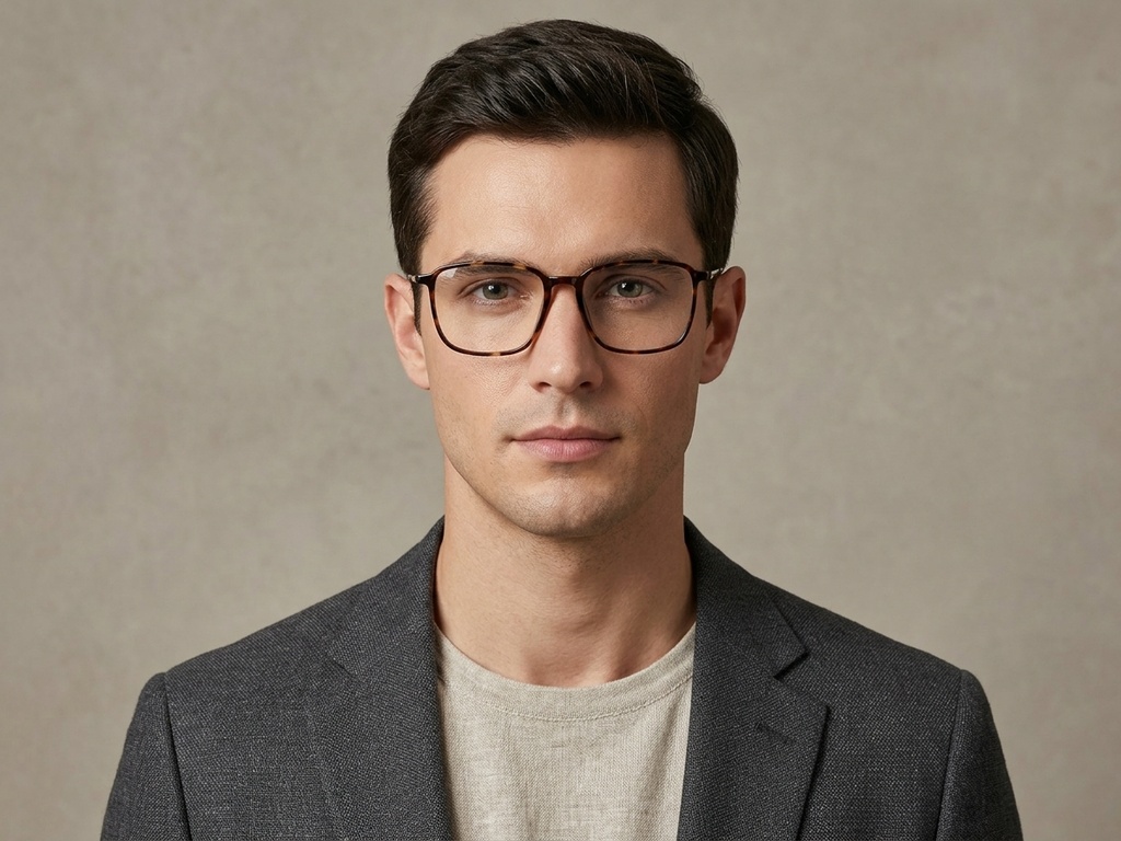 BS0406-0138_Tortoiseshell_Rectangular_TR90_Glasses-tryon_male
