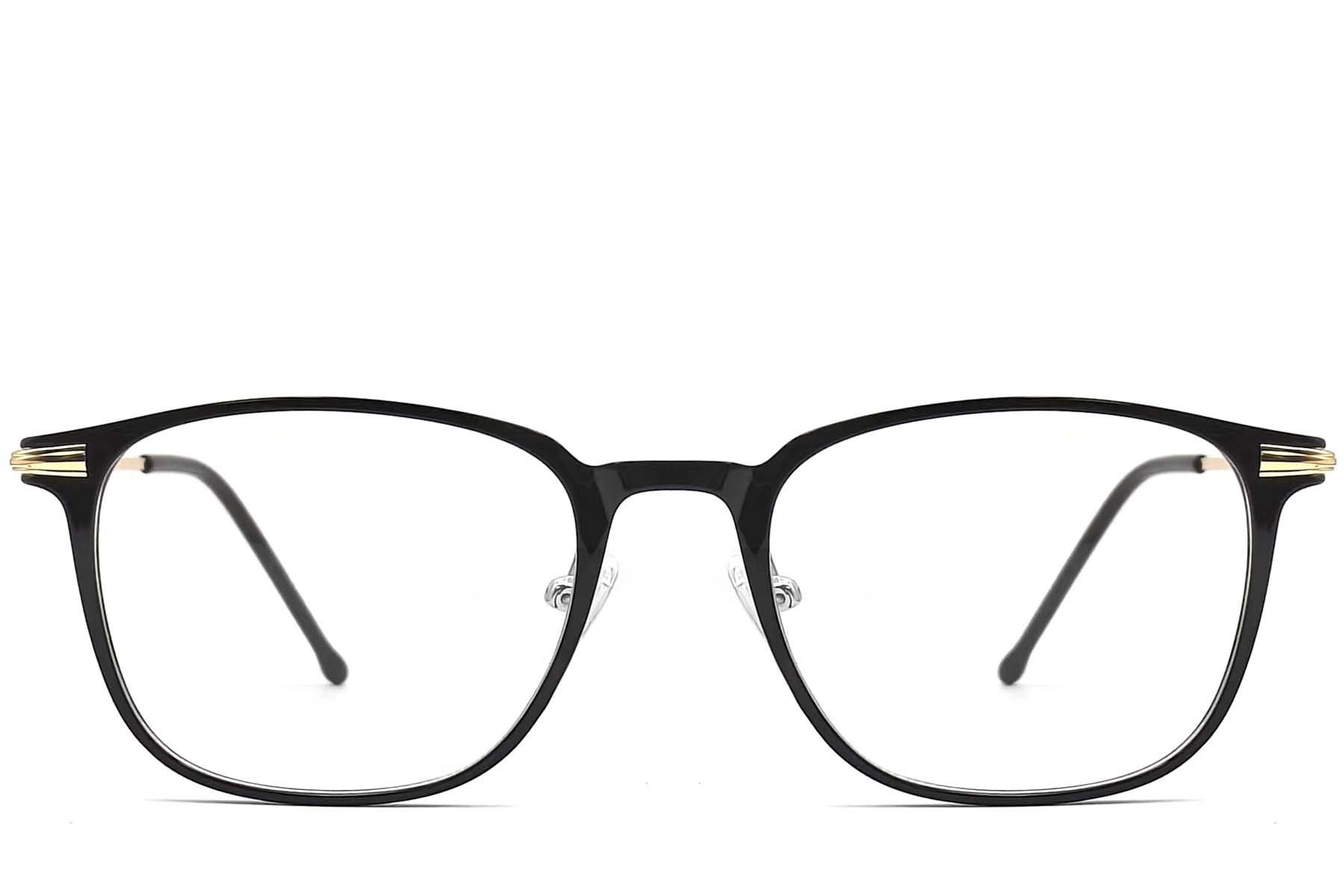 BS0406-0140_Golden_Rectangular_TR90_Glasses_front