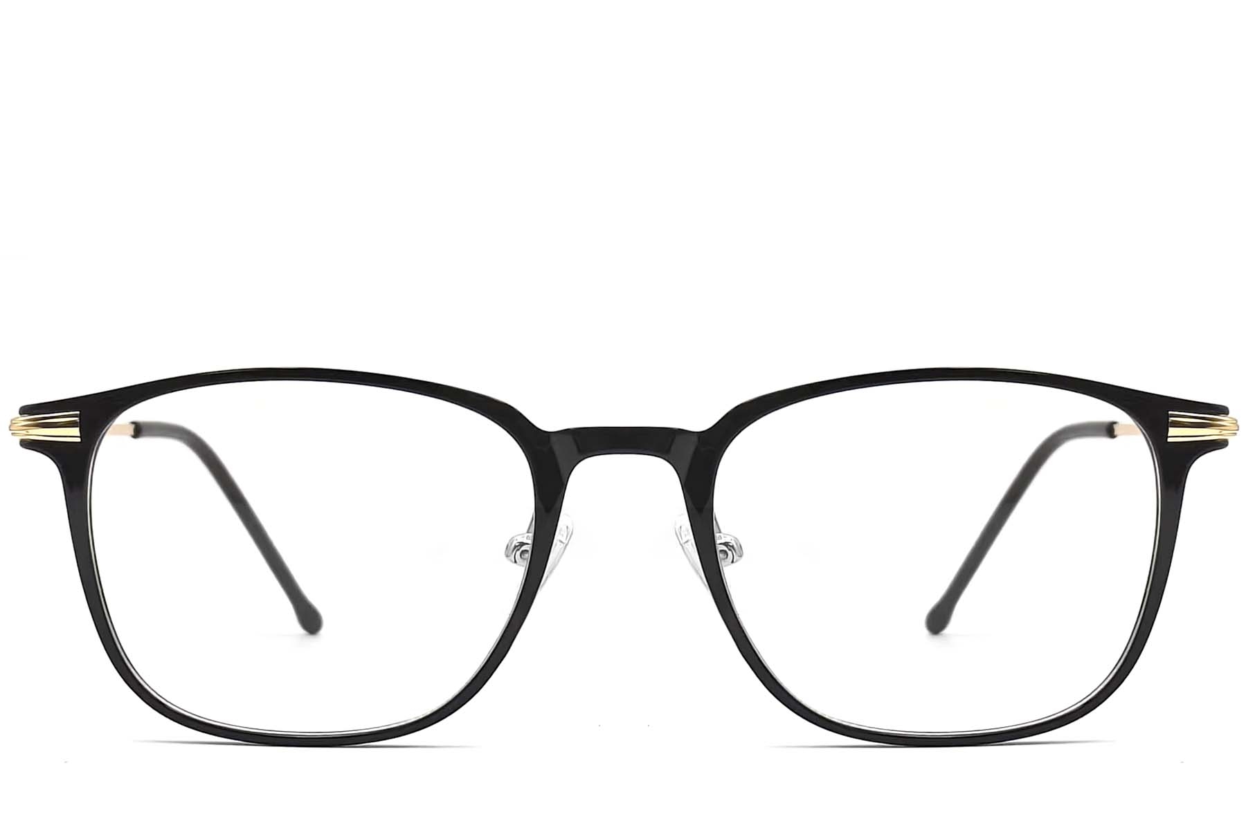 BS0406-0140_Golden_Rectangular_TR90_Glasses_front