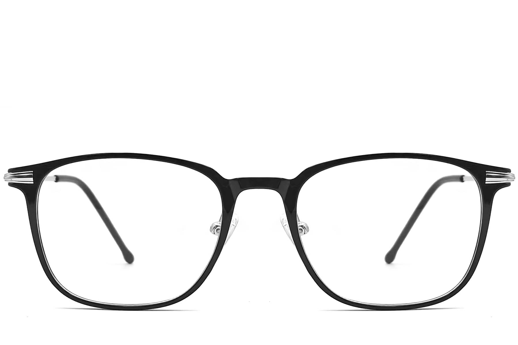 BS0406-0141_Silver_Rectangular_TR90_Glasses_front