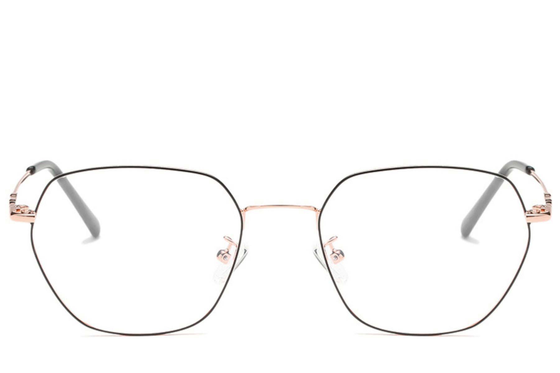 BS0406-0146_Golden_Geometric_Metal_Glasses_front