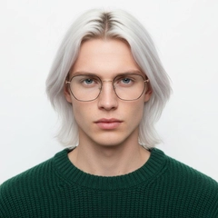 Geometric Golden Metal Glasses #BS0406-0146