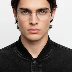 Geometric Silver Metal Glasses #BS0406-0148