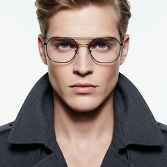 Aviator Black Metal Glasses #BS0406-0149