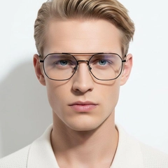 Gafas de aviador de metal negro #BS0406-0151