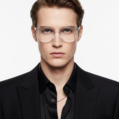 Rechteckige transparente TR90-Brille #BS0406-0157