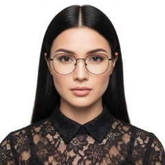 Oval Black Metal Glasses #BS0406-0163